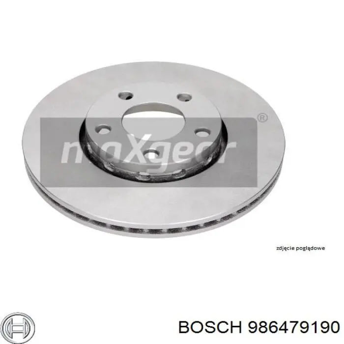 986479190 Bosch freno de disco delantero