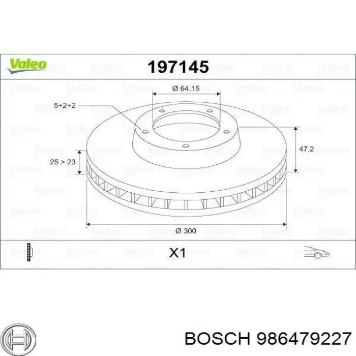 Disco de freno 986479227 Bosch