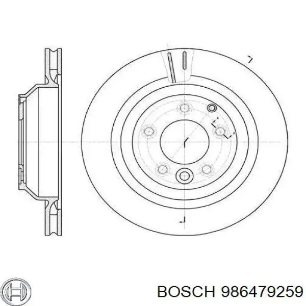 986479259 Bosch disco de freno trasero