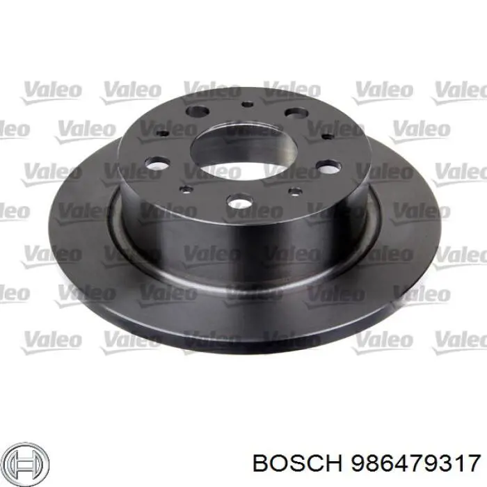 986479317 Bosch disco de freno trasero