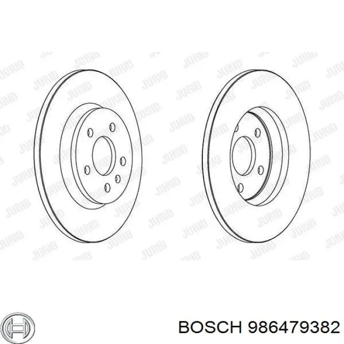 986479382 Bosch disco de freno trasero