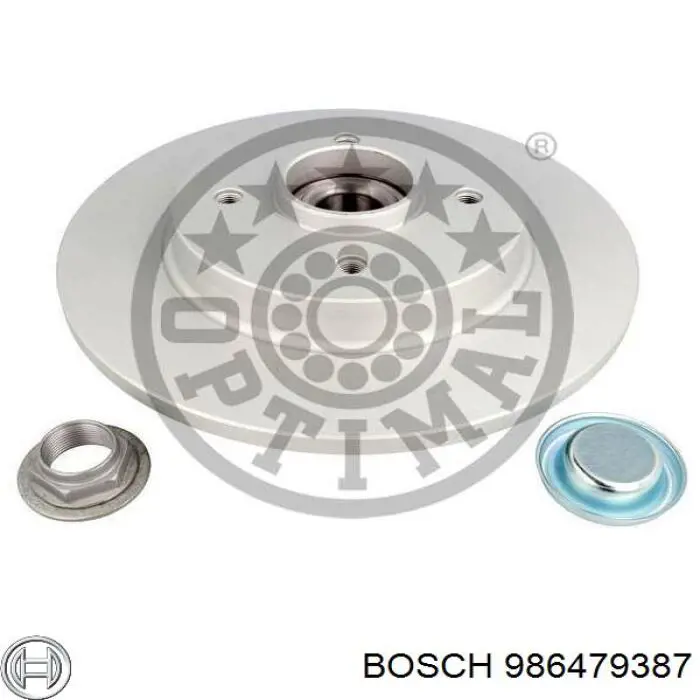 986479387 Bosch Freno de disco trasero
