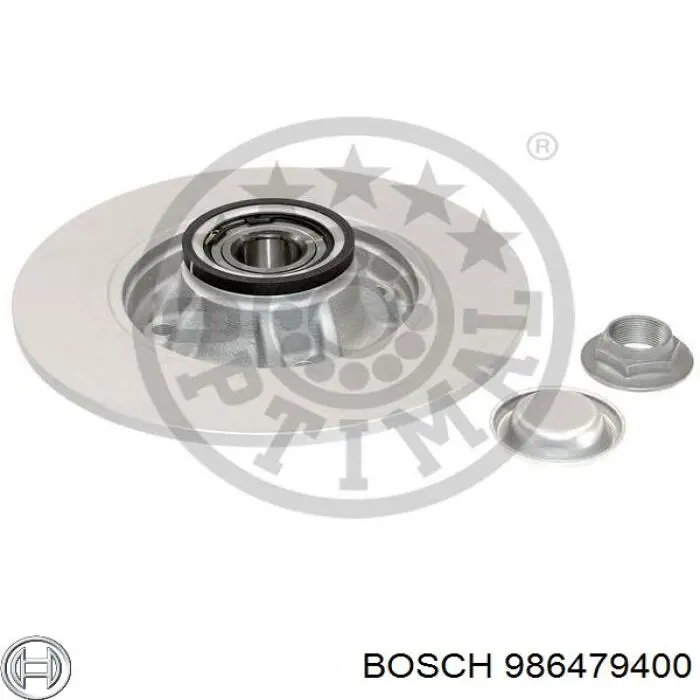 986479400 Bosch disco de freno trasero