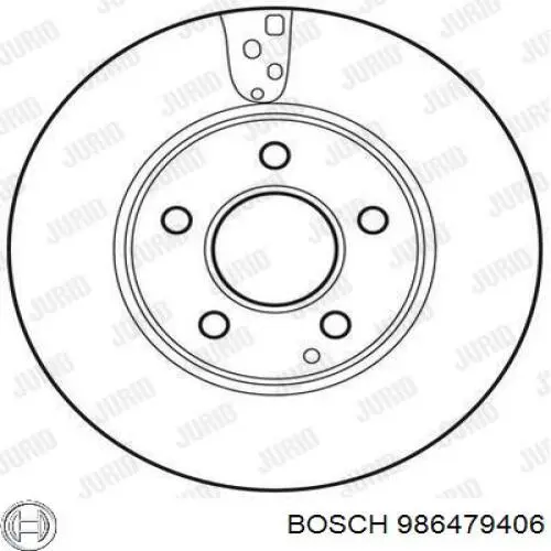 986479406 Bosch disco de freno delantero