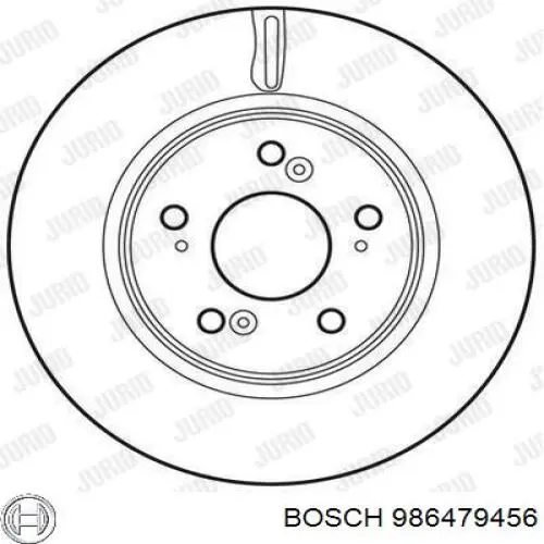 986479456 Bosch disco de freno delantero