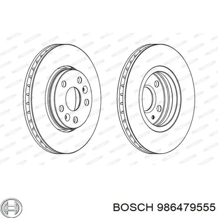 986479555 Bosch freno de disco delantero