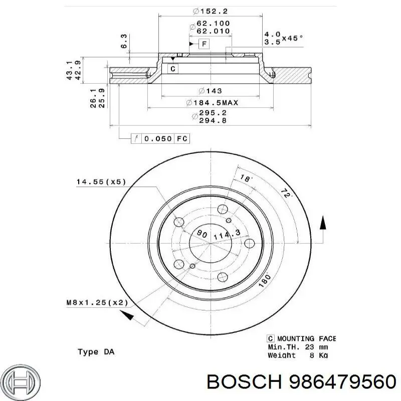 986479560 Bosch Discos