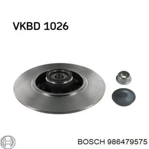 Disco de freno trasero 986479575 Bosch