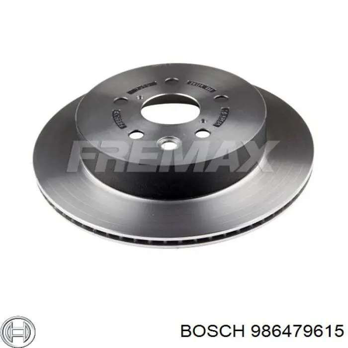 986479615 Bosch disco de freno trasero