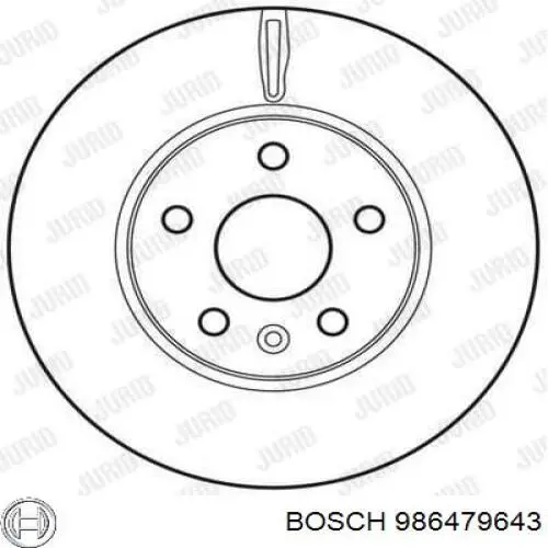 Comprar 986479643 Bosch Freno de disco delantero