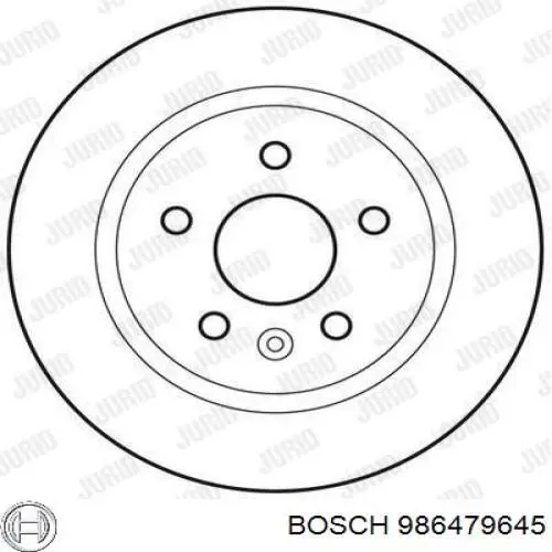 986479645 Bosch disco de freno trasero