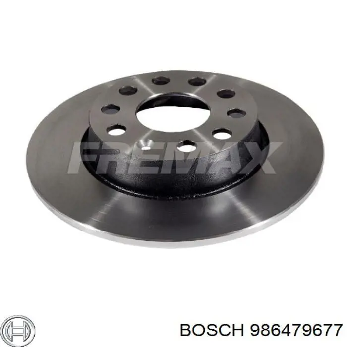 986479677 Bosch disco de freno trasero