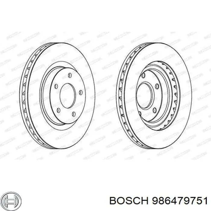 Disco de freno 986479751 Bosch