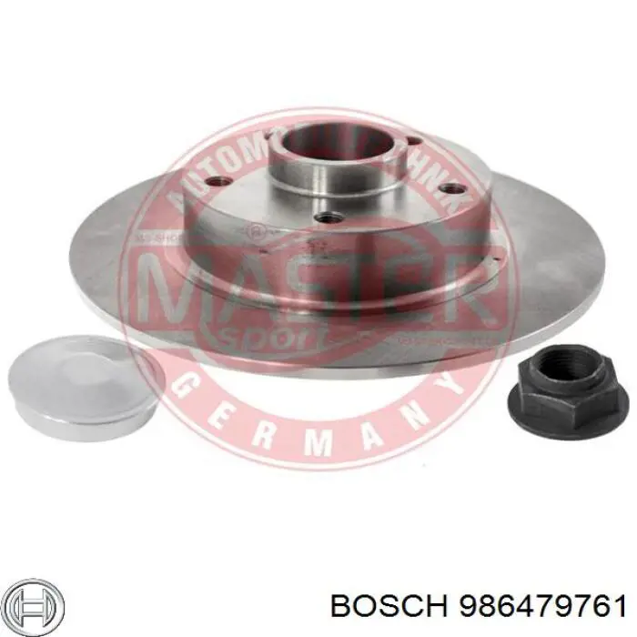 Disco de freno trasero 986479761 Bosch