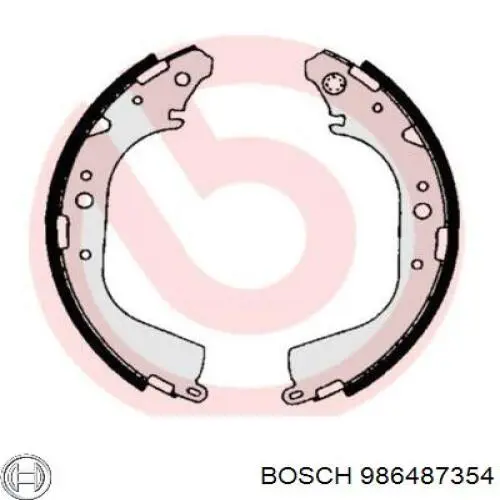 986487354 Bosch zapatas de frenos de tambor traseras