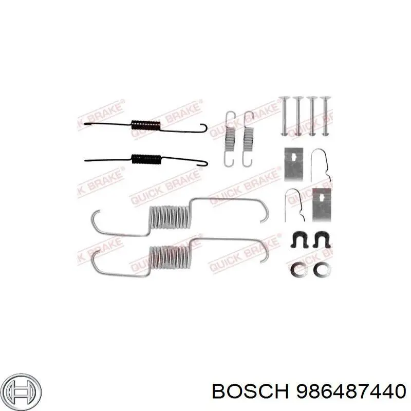 986487440 Bosch zapatas de frenos de tambor traseras