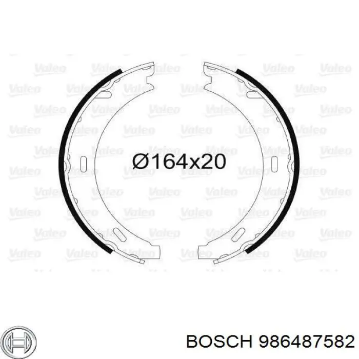 Juego de zapatas de frenos, freno de estacionamiento Mercedes E C124