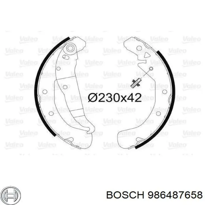 986487658 Bosch zapatas de frenos de tambor traseras