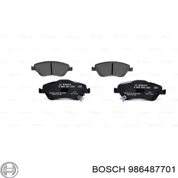 986487701 Bosch zapatas de frenos de tambor traseras