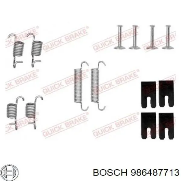 986487713 Bosch zapatas de frenos de tambor traseras