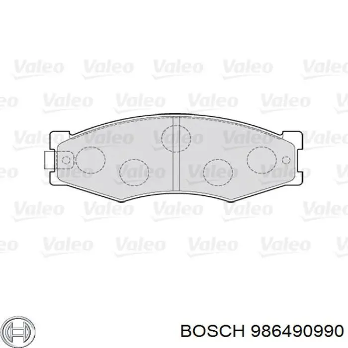 986490990 Bosch pastillas de freno delanteras