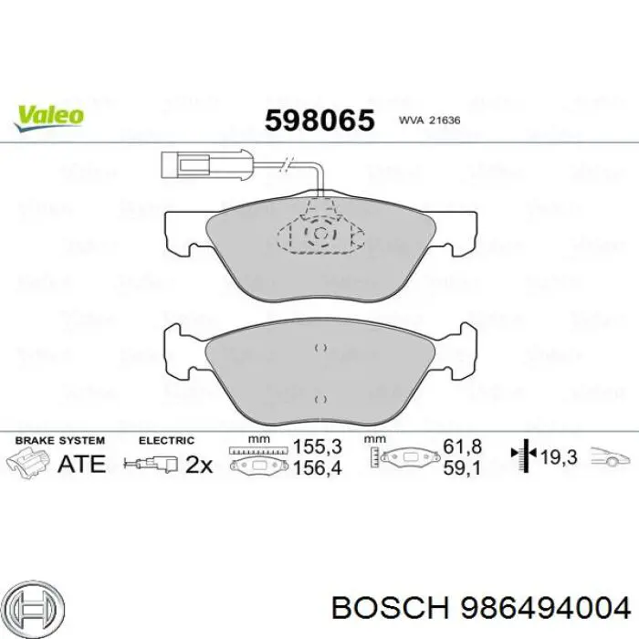 Pastillas de freno delanteras Alfa Romeo 156 932