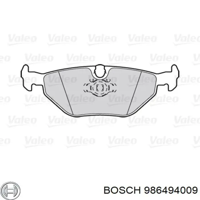 986494009 Bosch pastillas de freno traseras