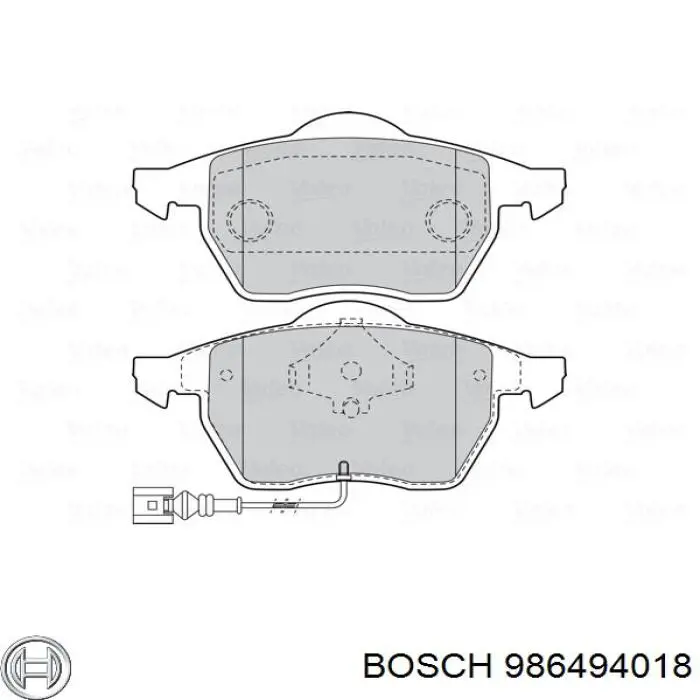 986494018 Bosch pastillas de freno delanteras