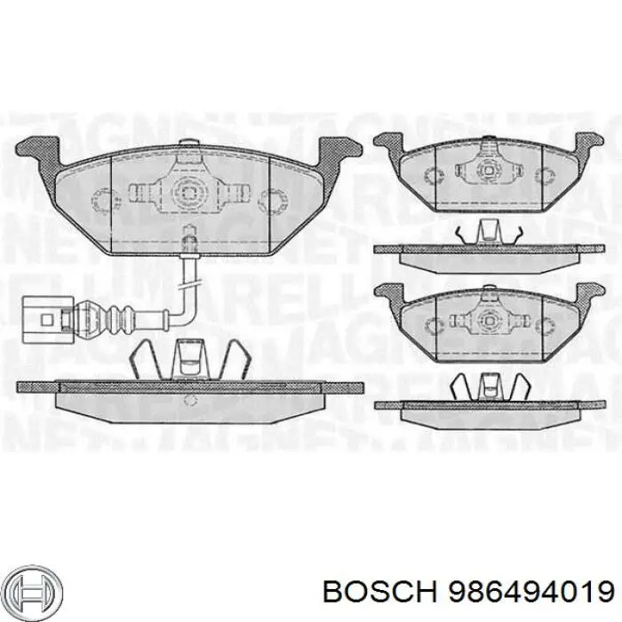 Comprar 986494019 Bosch Pastillas delanteras de freno