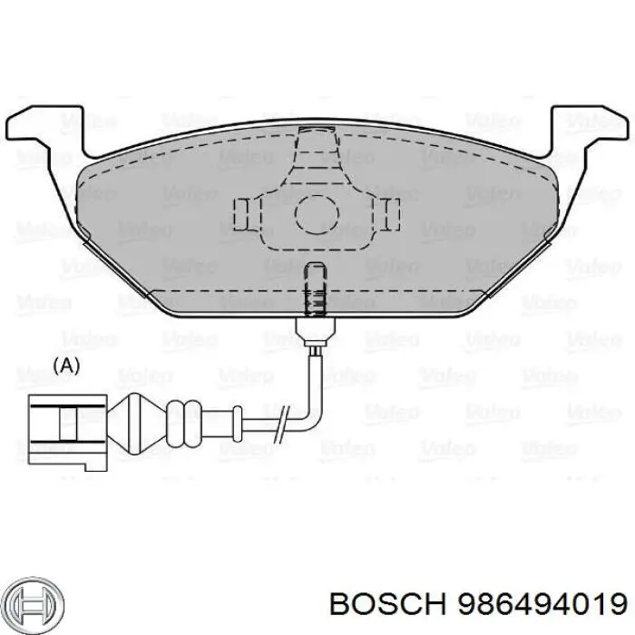 Pastillas de freno 986494019 Bosch