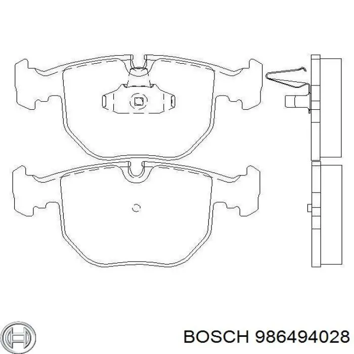 Comprar 986494028 Bosch Pastillas delanteras de freno