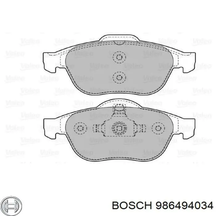 Comprar 986494034 Bosch Pastillas delanteras de freno