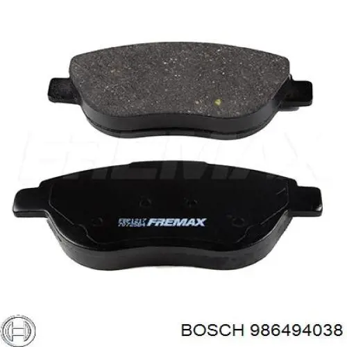 Comprar 986494038 Bosch Pastillas delanteras de freno