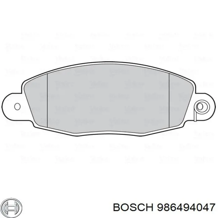 986494047 Bosch pastillas de freno delanteras