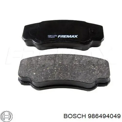 986494049 Bosch pastillas de freno traseras