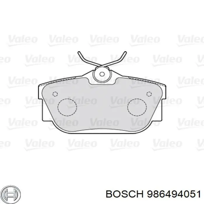 986494051 Bosch pastillas de freno traseras