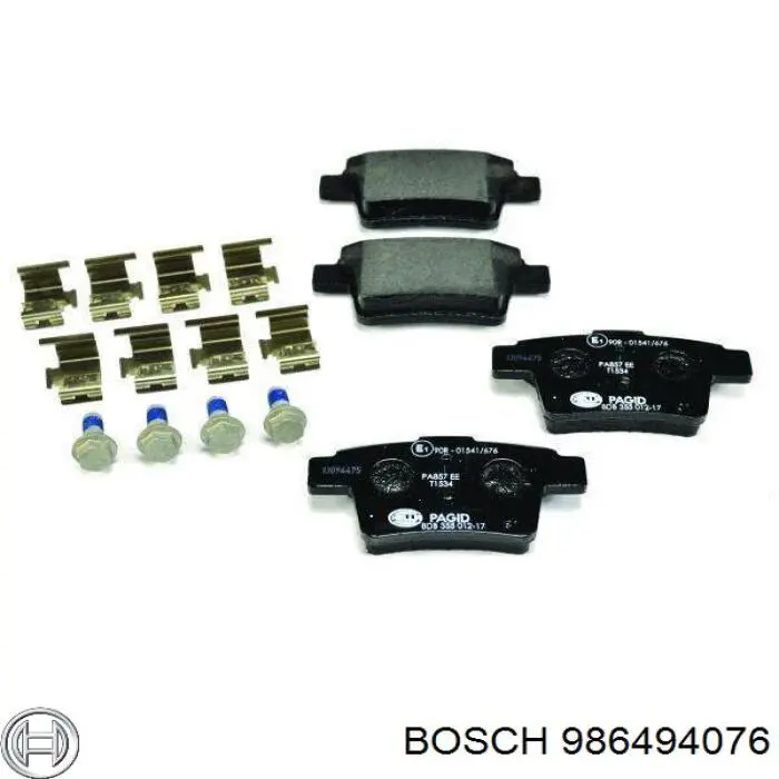 Pastillas de freno traseras 986494076 Bosch