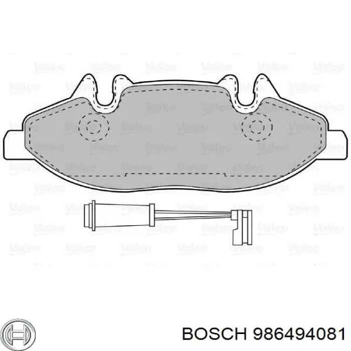 986494081 Bosch pastillas de freno delanteras