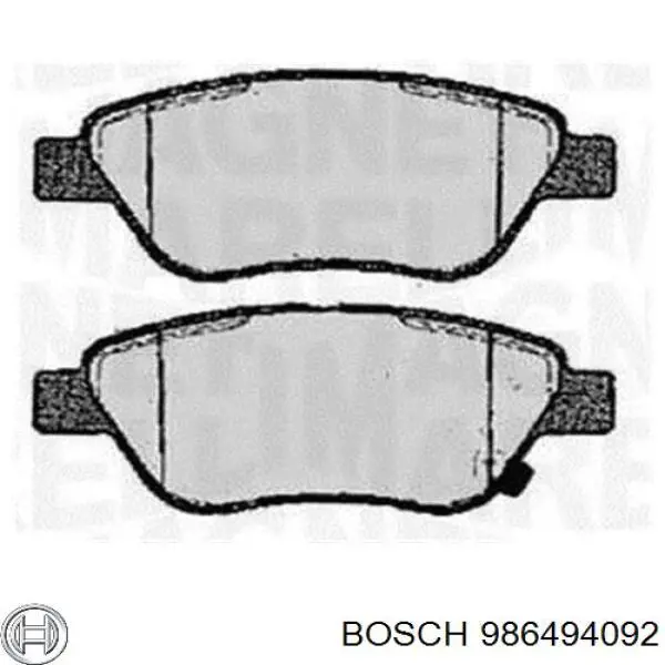 986494092 Bosch Pastillas delanteras