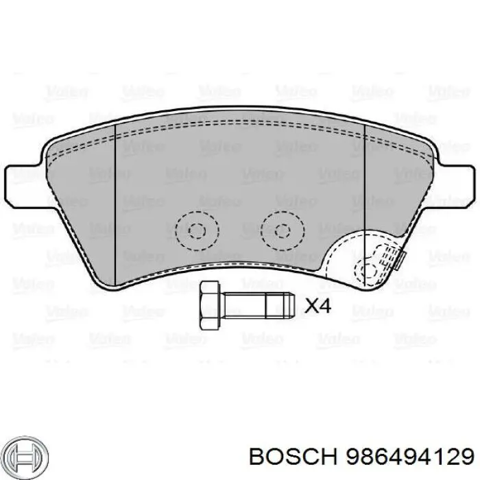 986494129 Bosch pastillas de freno delanteras