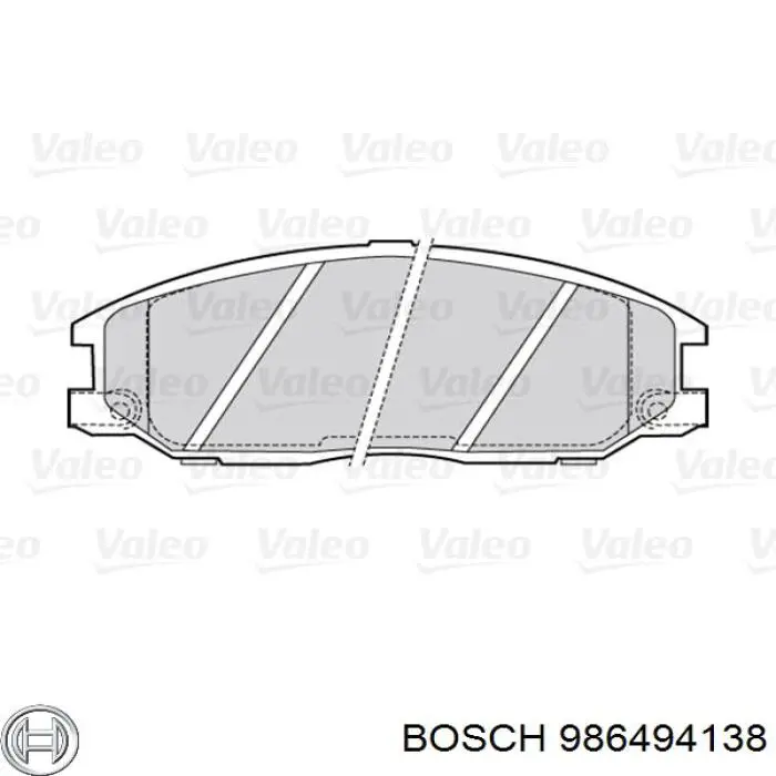 986494138 Bosch pastillas de freno delanteras