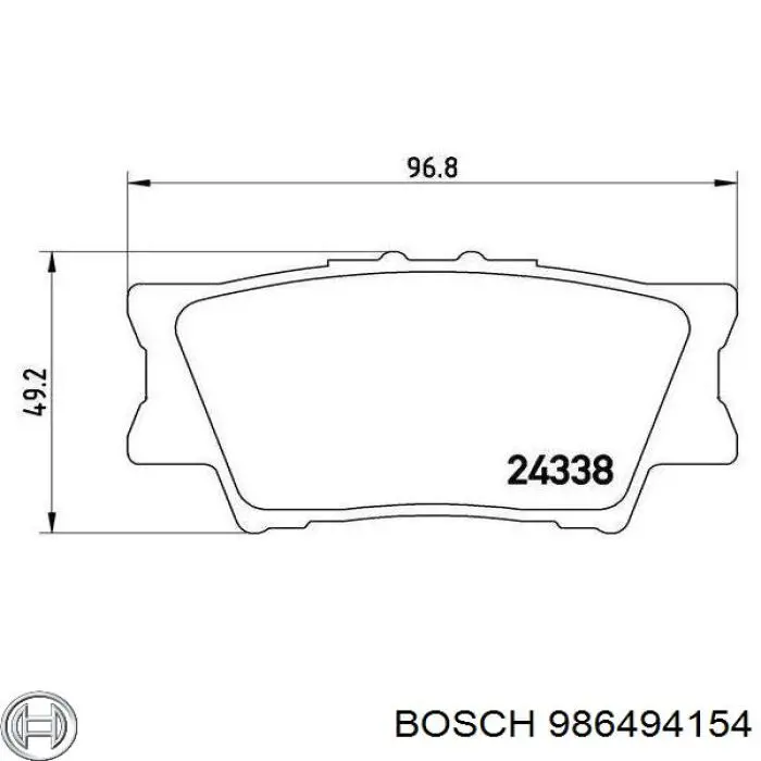 Comprar 986494154 Bosch Pastillas de freno traseras