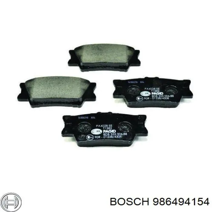 Pastillas de freno traseras 986494154 Bosch
