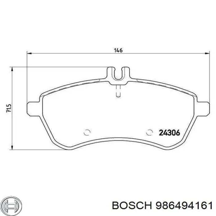 Comprar 986494161 Bosch Pastillas delanteras de freno