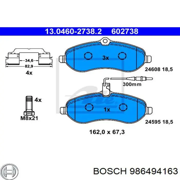Pastillas freno delanteras Bosch 986494163 precio, desde 42,41 EUR