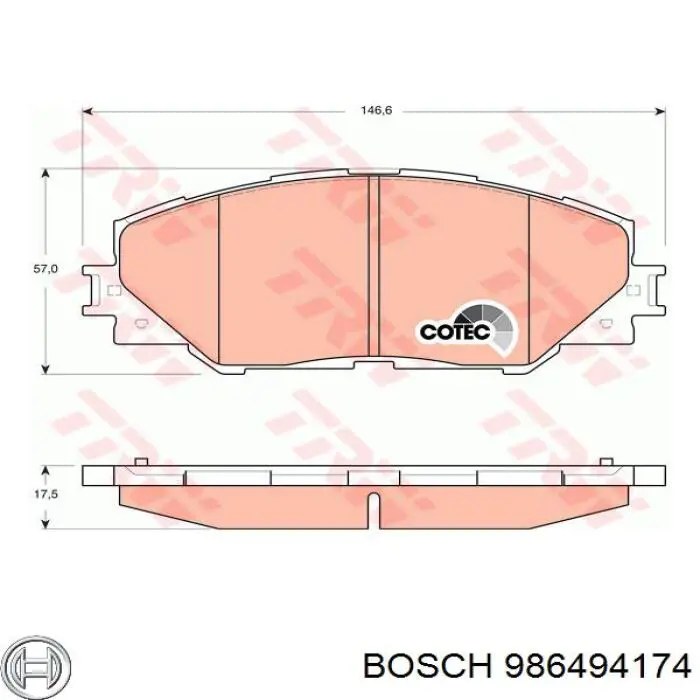 Pastillas freno delanteras Bosch 986494174 precio, desde 28,48 EUR