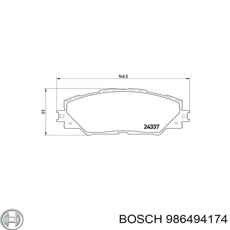 986494174 Bosch Pastillas delanteras