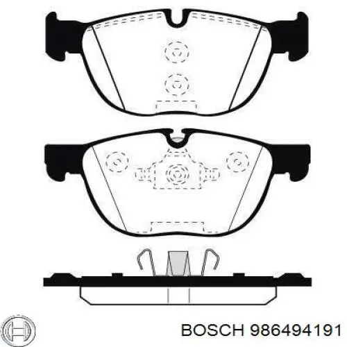 986494191 Bosch Pastillas delanteras