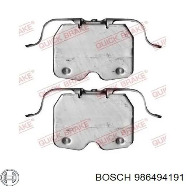 Comprar 986494191 Bosch Pastillas delanteras de freno