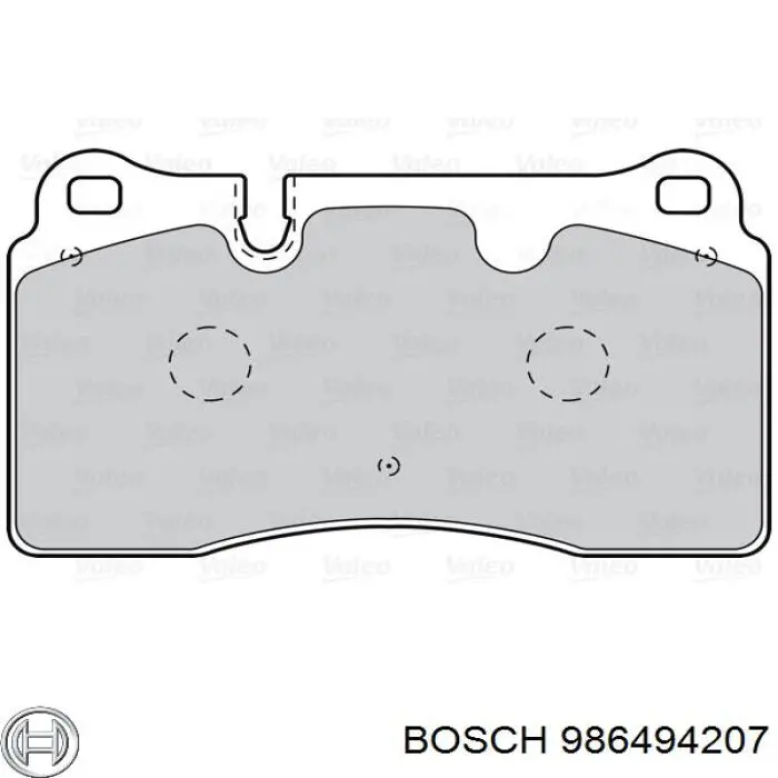 986494207 Bosch Pastillas delanteras